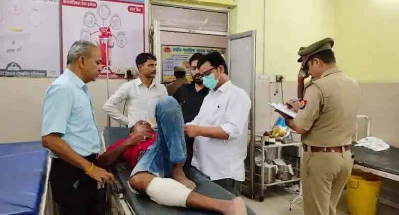 In a police encounter, the wanted criminal was shot in the leg and arrested