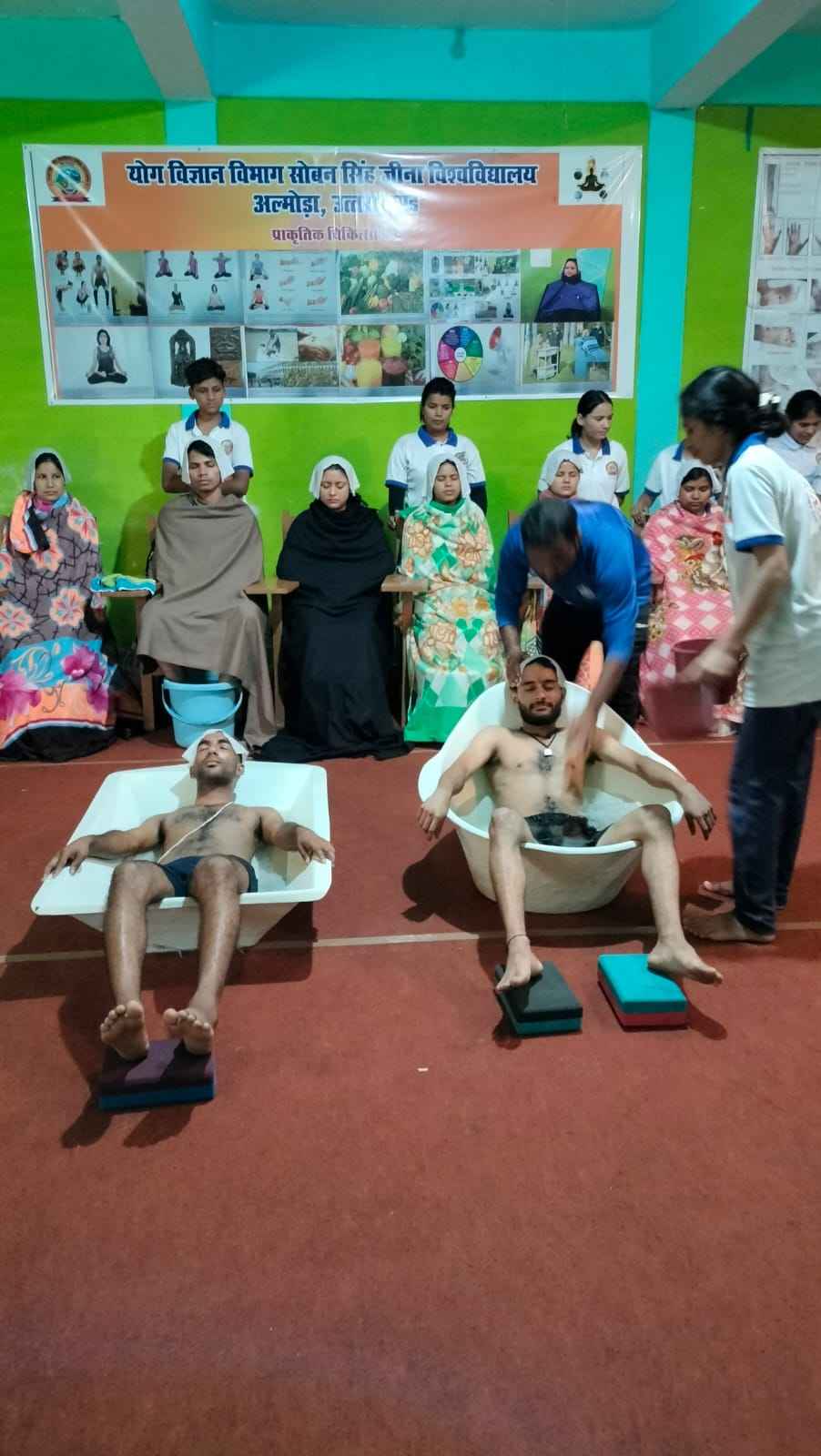 Five day workshop on naturopathy continues, third day of workshop focused on methods related to wet bandages and various water baths