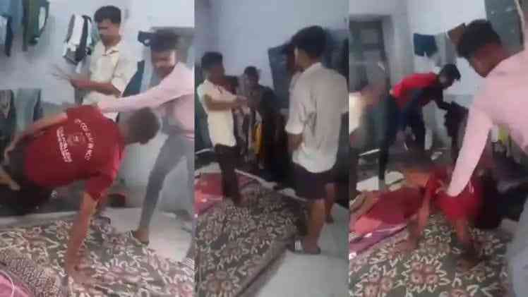 In Andhra Pradesh, in the name of NCC training, senior students beat junior students with sticks in the middle of the night, video surfaced
