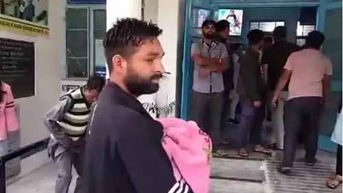 One day old newborn referred to higher center, vehicle stuck for two hours due to debris on road, family in shock