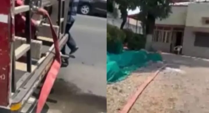 Fire brigade filled the house of IPS officer with water, uproar on social media, see viral video