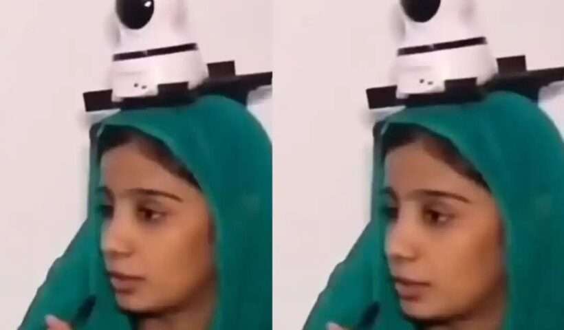 Life is difficult for Pakistani girls, their family members have put CCTV cameras on their heads for their safety, this video has created a stir
