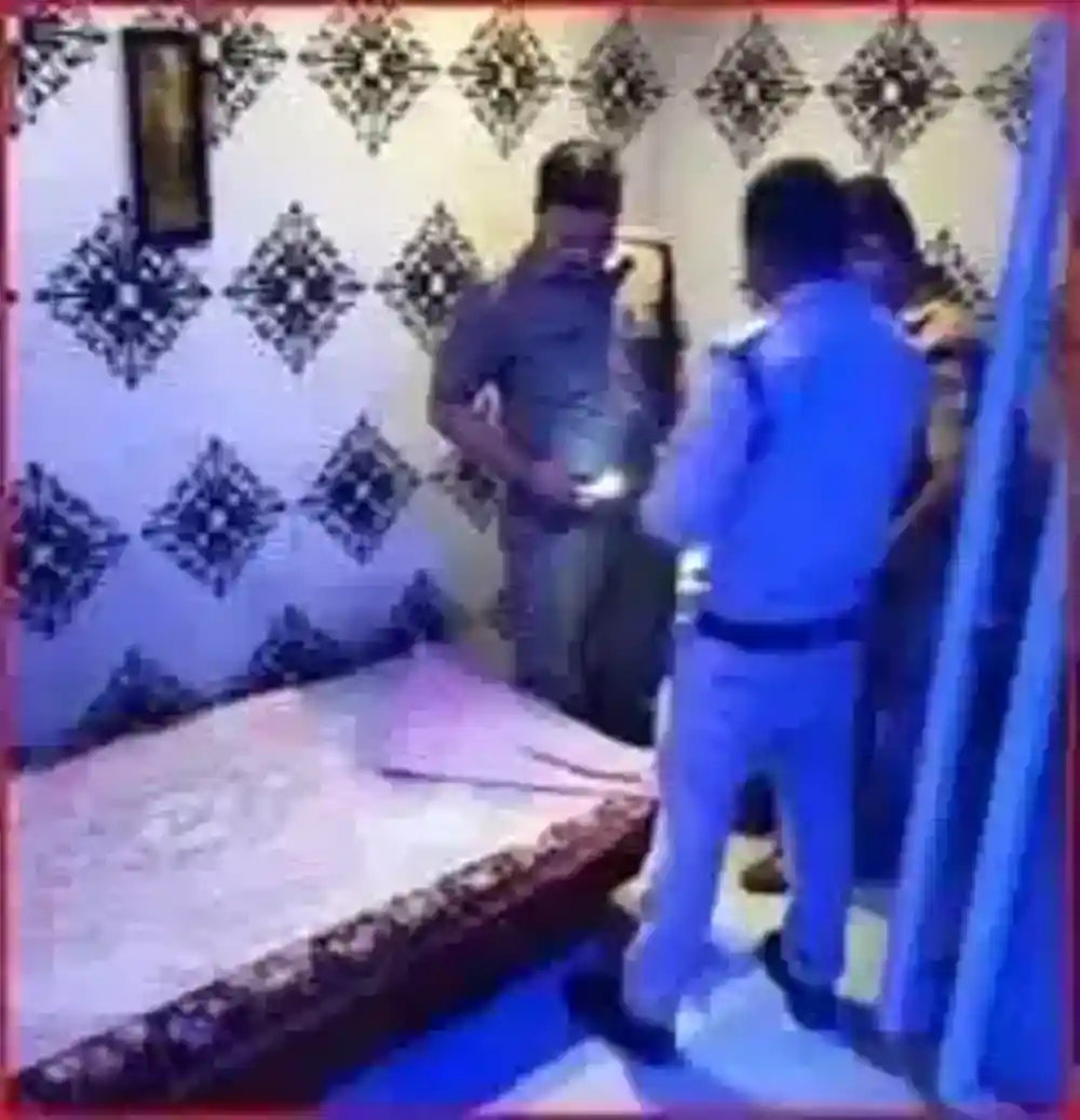 Police raided a spa center and found three couples in objectionable condition