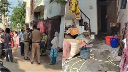 A woman and two children were injured in a gas cylinder explosion, creating panic in the area