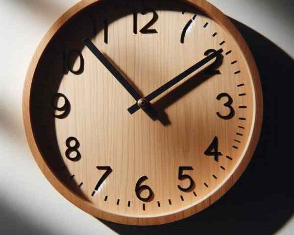 Why is the time set to 10:10 in the clock