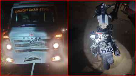 Painful road accident: Tempo traveler dragged bike rider for 40 meters, died on the spot