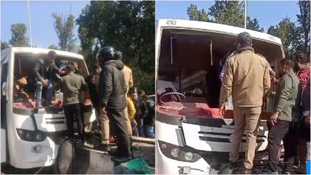 Brakes of a bus full of wedding guests failed, it collided with a divider, many injured