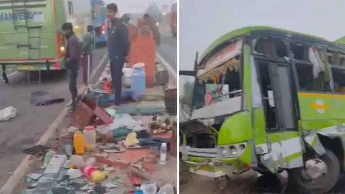 The bus returning from Maha Kumbh overturned, so many devotees died and so many were injured