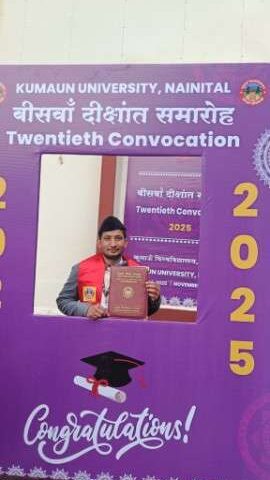 Chandra Prakash Singh, spokesperson for GIC Kamleshwar, was awarded a Ph.D. degree by President Draupadi Murmu.