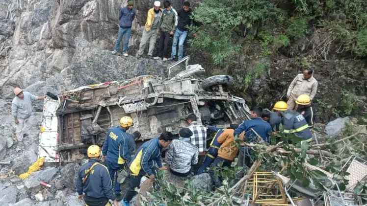 two killed as wedding party vehicle falls into ditch in uttarakhand mourning prevails in the area