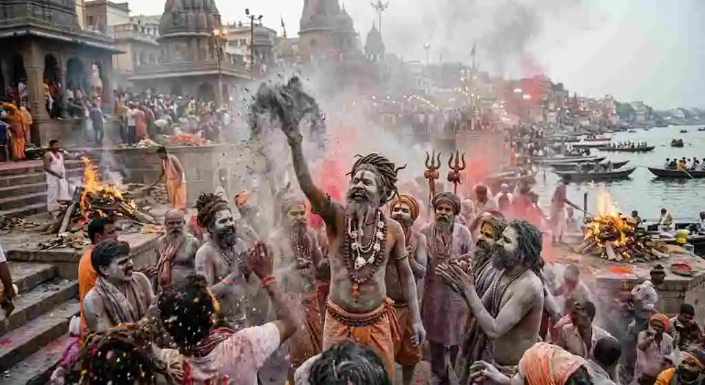 Varanasi’s Masan Holi A Unique Celebration Where Shiva’s Ganas Play with Burning Pyre Ashes