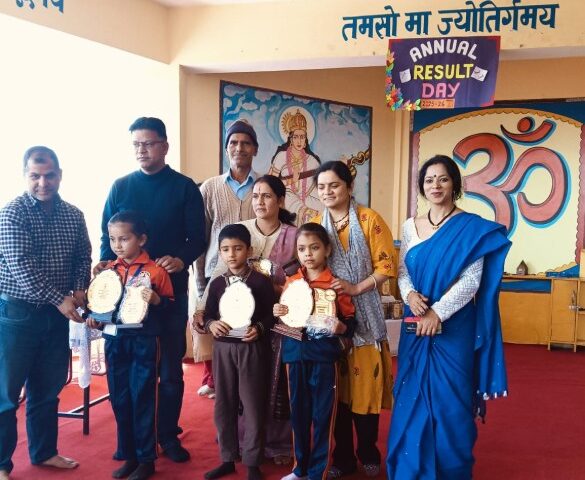 Annual examination results declared at Saraswati Shishu Mandir Jeevandham, meritorious honored