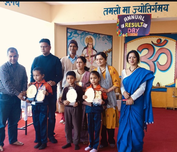 Annual examination results declared at Saraswati Shishu Mandir Jeevandham, meritorious honored