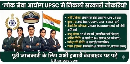 UPSC released recruitments