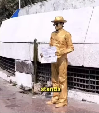 A living person or a golden statue! There is a heart-wrenching story hidden behind it