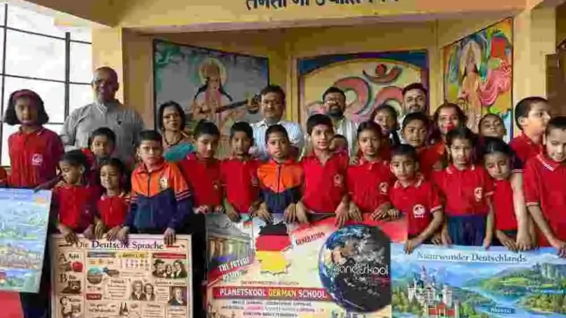Grand inauguration of PlanetSchool German School and Shatabhisha AI Project at Saraswati Shishu Mandir Jeevandham Almora