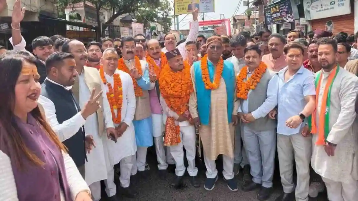 Minister of State for Status Govind Pilkhwal received grand welcome in Almora