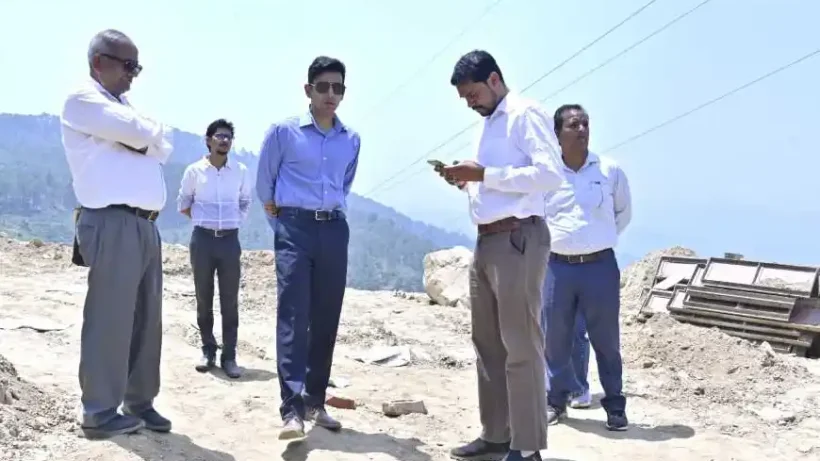DM Anshul Singh conducted on-site inspection of the old age home link road under construction in Almora, gave strict instructions to meet the technical standards