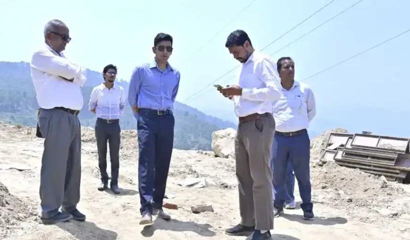 DM Anshul Singh conducted on-site inspection of the old age home link road under construction in Almora, gave strict instructions to meet the technical standards