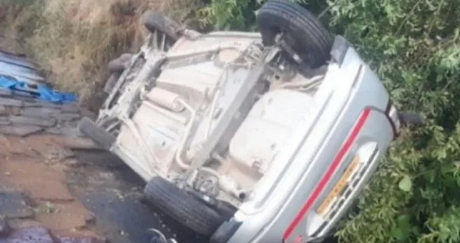 Almora breaking: Uncontrollable car falls on roof of house, driver dies