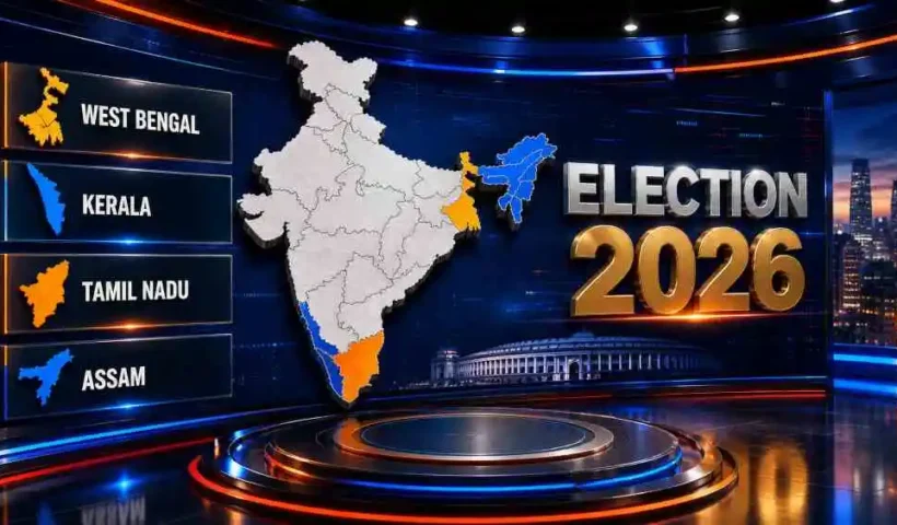 election-battle-bjp-gets-majority-in-bengal-assam-and-puducherry-congress-returns-in-kerala-tamil-nadu-results-surprise