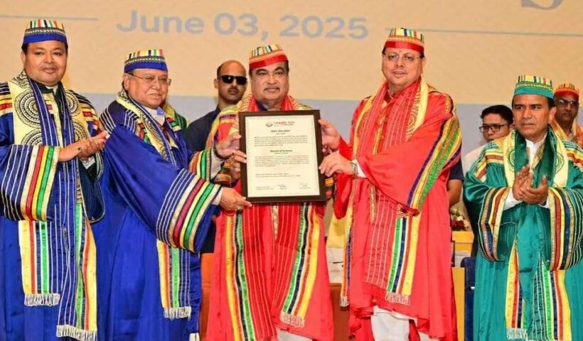 12th convocation of Graphic Era Deemed University held, honorary degree given to Union Minister Nitin Gadkari